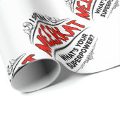 Papier Cadeau Je parle Meerkat (Coin rond)