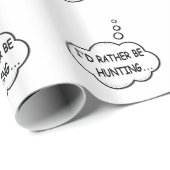 Papier Cadeau Je préfère chasser (Coin rond)