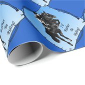 Papier Cadeau Je Préférerais Faire Du Cheval !Équestre (Coin rond)