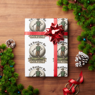 Papier Cadeau Je préférerais jouer au golf