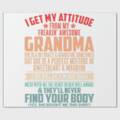 PAPIER CADEAU JE REÇOIS MON ATTITUDE DE MA GRAND-GRAND-MAJEURE F (Plat)