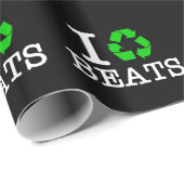 Papier Cadeau Je réutilise des battements (Coin rond)