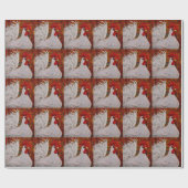 Papier Cadeau Je sais que je suis beau coq blanc (Plat)