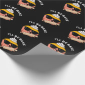 Papier Cadeau Je serai cuit Funny Cupcake Pun Dark BG (Coin)