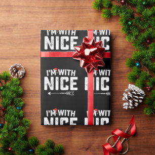 Papier Cadeau Je suis avec de beaux couples de Noël assortis en 