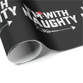 Papier Cadeau Je suis avec des couples coquins de Noël (Coin rond)