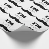 Papier Cadeau Je suis avec Moustache (Coin)