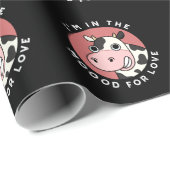 Papier Cadeau Je suis dans l'humeur pour l'amour drôle chatte de (Coin rond)