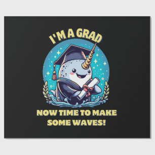 Papier Cadeau Je suis diplômé d'une licorne de mer ! Maintenant,