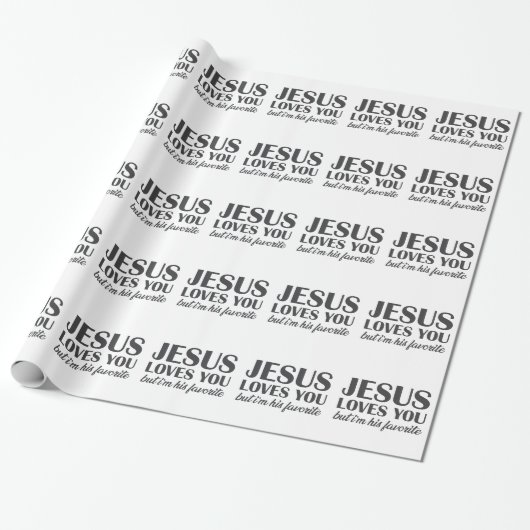 Papier Cadeau Je suis favori de Jésus (Déroulé)