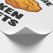 Papier Cadeau Je suis juste là pour les nuggets de poulet (Coin)