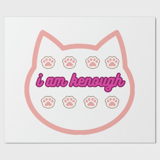 Papier Cadeau Je suis kassez t-shert cat (Plat)