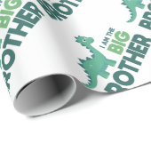 Papier Cadeau Je suis le grand frère de la bande dessinée de din (Coin rond)