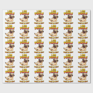 Papier Cadeau Je Suis Pibble Lavez Mon Ventre