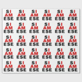 PAPIER CADEAU JE SUIS SIAMESE (Plat)