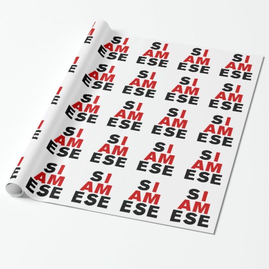 PAPIER CADEAU JE SUIS SIAMESE (Déroulé)