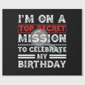 Papier Cadeau Je suis sur une mission secrète pour célébrer l'an (Plat)