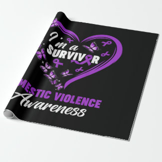 Papier Cadeau Je suis Survivant Sensibilisation à la Violence Do