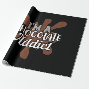 Papier Cadeau Je Suis Un Addict Au Chocolat
