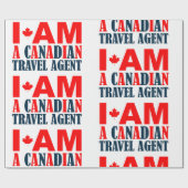 Papier Cadeau Je Suis Un Agent De Voyage Canadien (Plat)