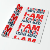 Papier Cadeau Je Suis Un Agent De Voyage Canadien (Déroulé)