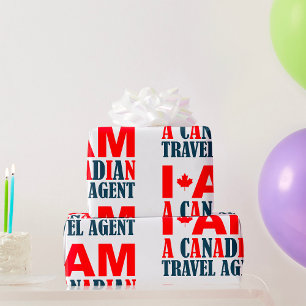 Papier Cadeau Je Suis Un Agent De Voyage Canadien