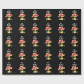 Papier Cadeau Je suis un champignon Funny Mushroom Pun Dark BG (Plat)