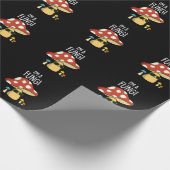 Papier Cadeau Je suis un champignon Funny Mushroom Pun Dark BG (Coin)