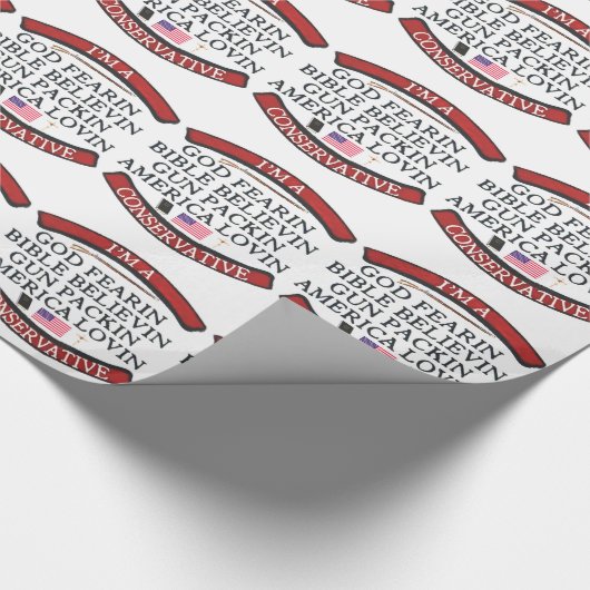 Papier Cadeau Je suis UN CONSERVATEUR (Coin)