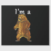 Papier Cadeau Je suis un ours grizzli et Brown (Plat)