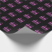 Papier Cadeau Je Suis Un Peu Fabrique En Noir Et Rose (Coin)