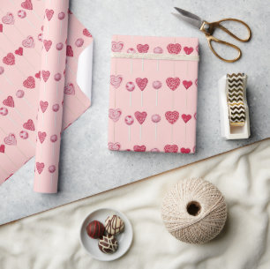 Papier Cadeau Je suis un Sucker pour toi Lollipop Valentine