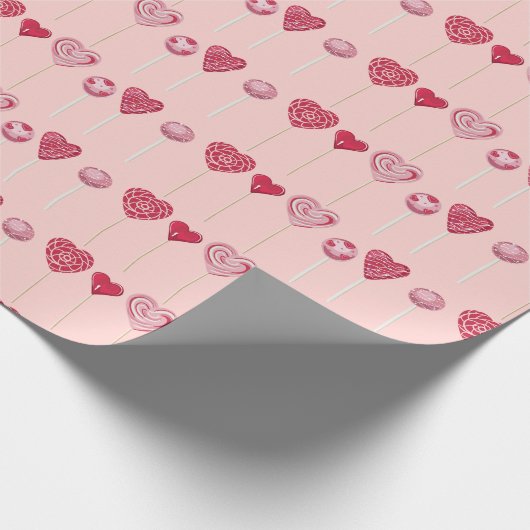 Papier Cadeau Je suis un Sucker pour toi Lollipop Valentine (Coin)