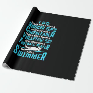 Papier Cadeau Je Suis Un Swimmer Amusant Piscine Piscine Louveur