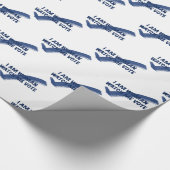 Papier Cadeau Je Suis Une Femme Me Regarde Voter Bleu (Coin)