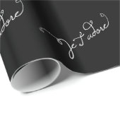 Papier Cadeau Je T adore (Coin rond)