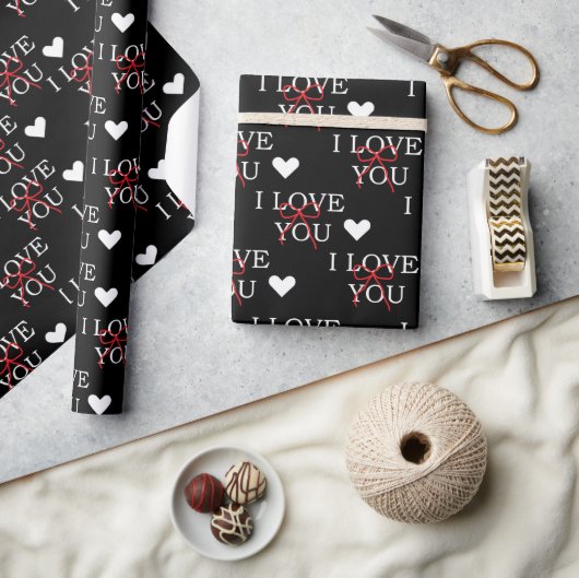 Papier Cadeau Je t'aime (Artisanat)