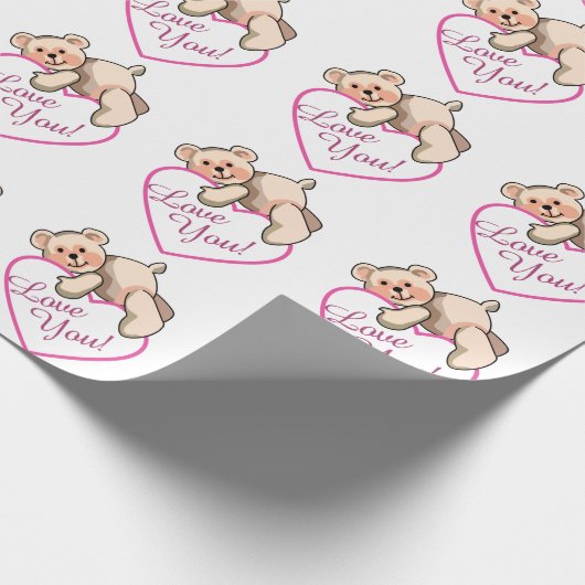 Papier Cadeau Je T'Aime ! (Coin)