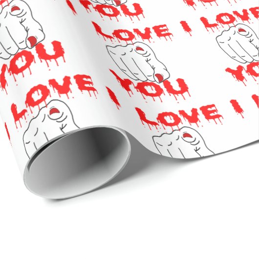 Papier Cadeau Je T'Aime (Coin rond)