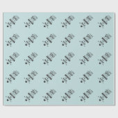 Papier Cadeau Je t'aime à la lune et au dos (Plat)