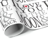 PAPIER CADEAU JE T'AIME À LA LUNE ET AU RETOUR (Coin rond)