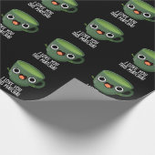 Papier Cadeau Je T'Aime Cette Matcha Drôle Boire Puns Dark BG (Coin)