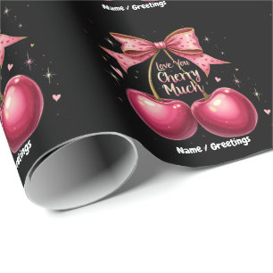 Papier Cadeau Je t'aime Cherry Much Un Valentin doux et drôle