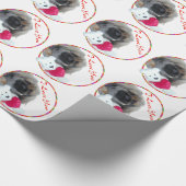 Papier Cadeau Je t'aime chiot Pékinois (Coin)