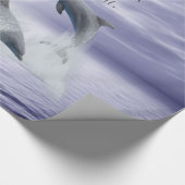 Papier Cadeau Je t'aime les dauphins (Coin)