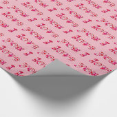 Papier Cadeau Je T'Aime Mignonne Romantique Coeurs Rose Typograp (Coin)