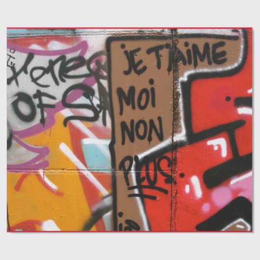 Papier Cadeau Je t'aime non plus (Plat)