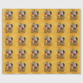 Papier Cadeau Je t'aime papa photo jaune vif (Plat)