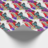 Papier Cadeau Je T'Aime | Saint Valentin Coeur et Rose (Coin)