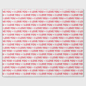 Papier Cadeau JE T'AIME Texte Rouge (Plat)